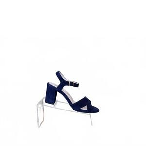 NEW ERIC MICHAEL women's cathy heel sandals in navy